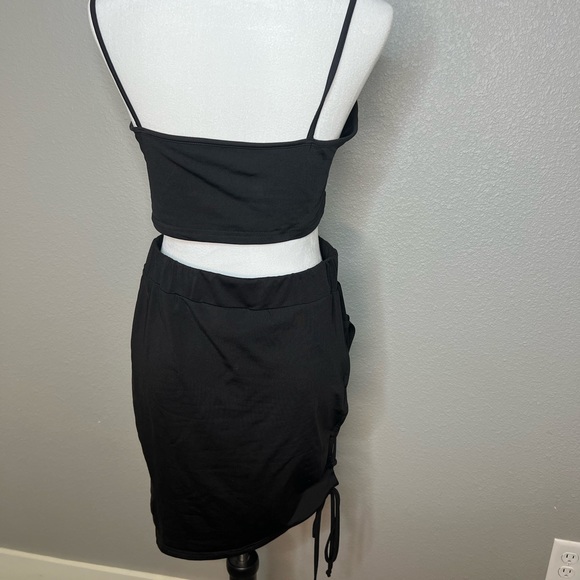 Black lace up Skirt set - Picture 3 of 10